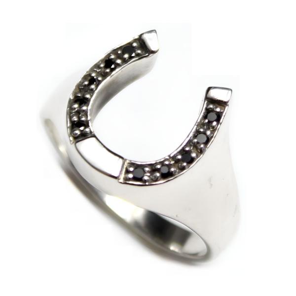 ホースシュー 馬蹄 リング 指輪 シルバー925 ジルコニア