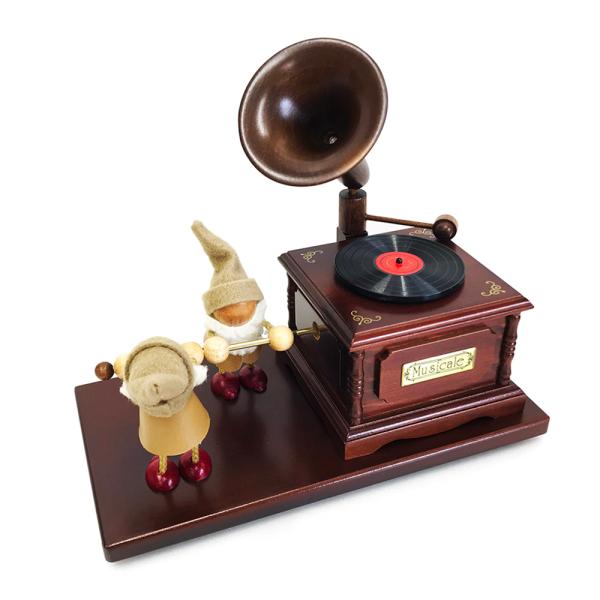 アンティーク】REUGE スイス製 からくり ピエロ オルゴール カギ付