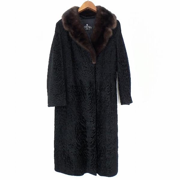wnc ロティニー ROTINY 毛皮コート 7 黒系 茶系 カラクールラム ミンク