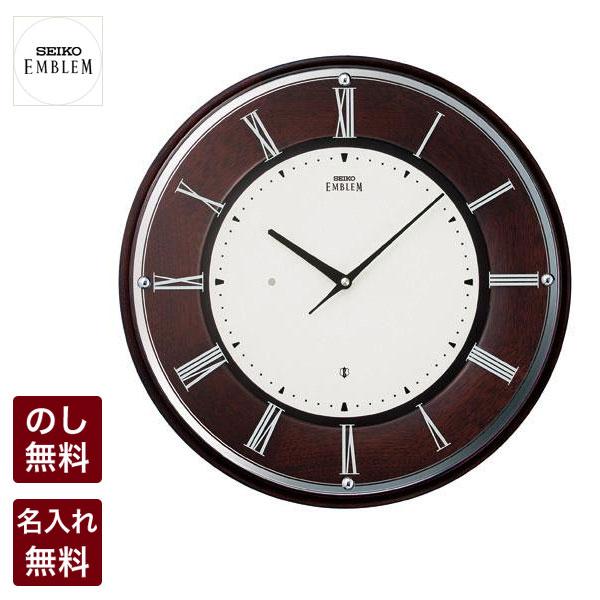 エンブレム 壁掛け時計 セイコー 電波 電波時計 掛時計 クロック SEIKO
