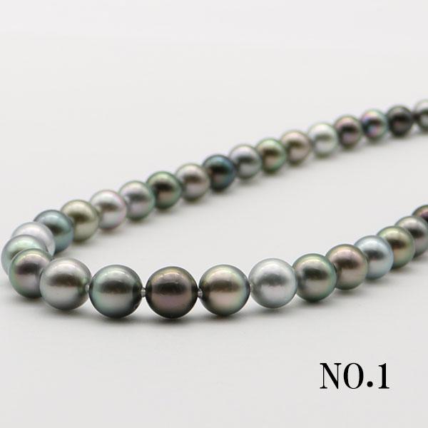 真珠 パール ネックレス 黒蝶真珠 パールネックレス 8mm-11mm ブラック