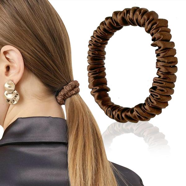 ヘアゴム シルク 髪ゴム 摩擦軽減 跡がつかない 静電気防止 髪に優しい