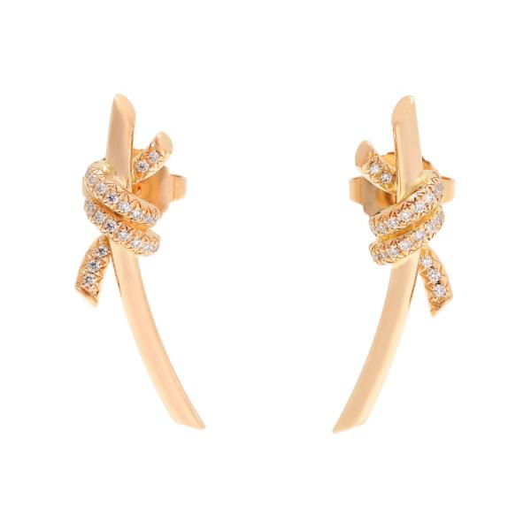 TIFFANY&Co.（ティファニー） ノット K18ローズゴールド ピアス 中古