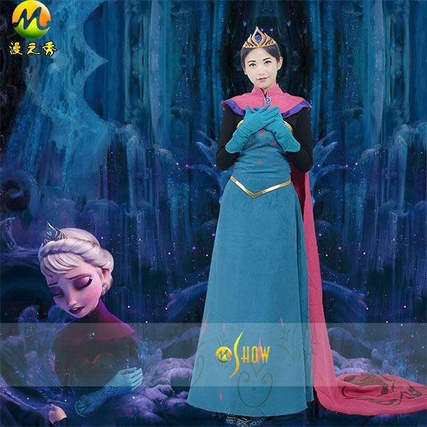 アナと雪の女王 エルサ戴冠式 ドレス コスプレ衣装mzx13705 : 桜淵屋