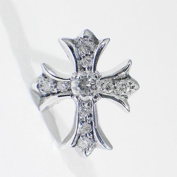 CHROME HEARTS（クロムハーツ） NO2 CHクロス スタッドピアス パヴェ