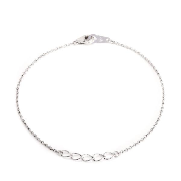 K18WG ホワイトゴールド チェーン ブレスレット : ジェムキャッスル