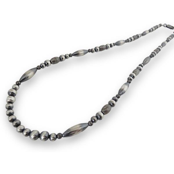 ナバホ ハンドメイド シルバー925 ナバホパールビーズ ネックレス