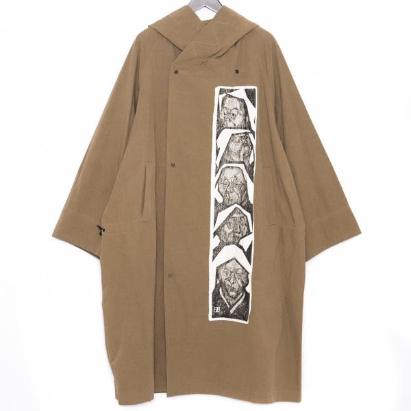 未使用 SASQUATCHFABRIX. 見つめる貌オーバーコート Mサイズ ベージュ