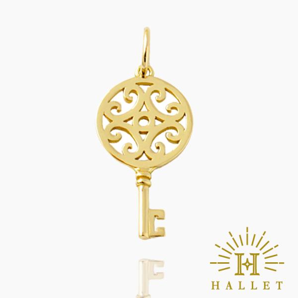 k18 ゴールド ネックレス ペンダントトップ 鍵 キー チャーム 18金