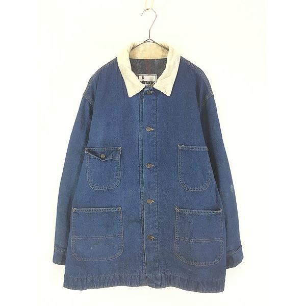 古着 80s USA製 Sears Roebucks ブランケット ライナー 濃紺 デニム