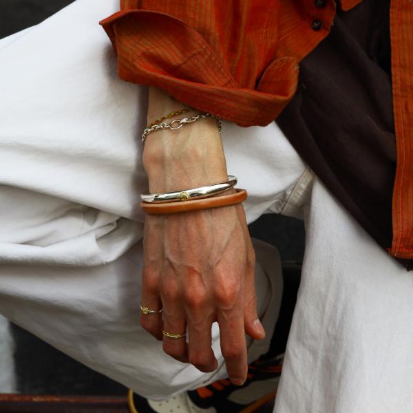 希少タディアンドキング レザーオンフェザーブレスレット TADY&KING