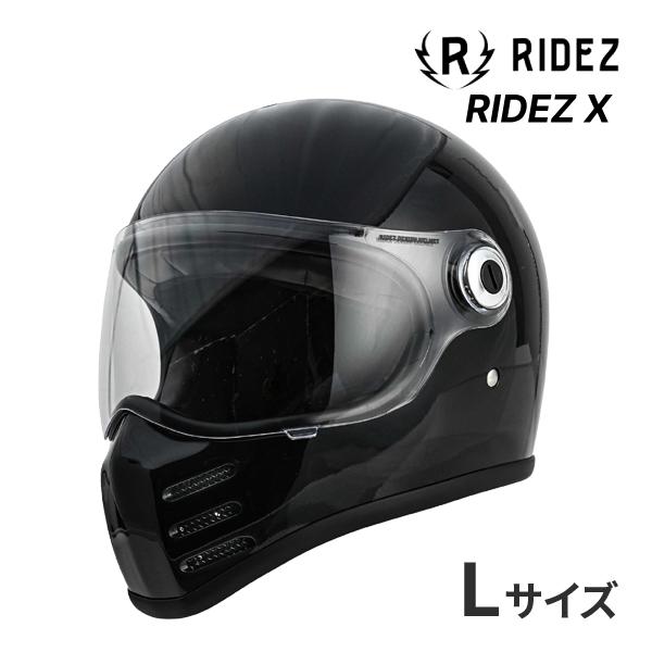 RIDEZ RIDEZ X グロスブラック Lサイズ(59-60cm未満) フルフェイス