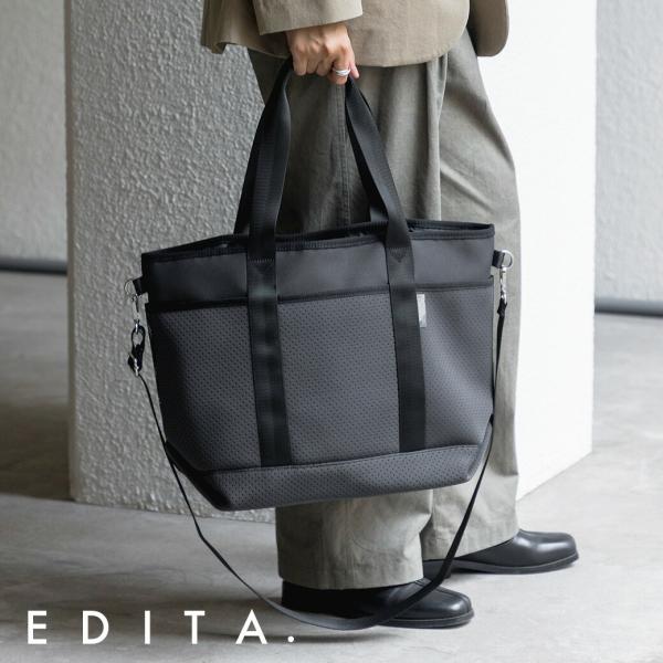 EDITA.（エディータ） 洗える トートバッグ レディース メンズ 大容量