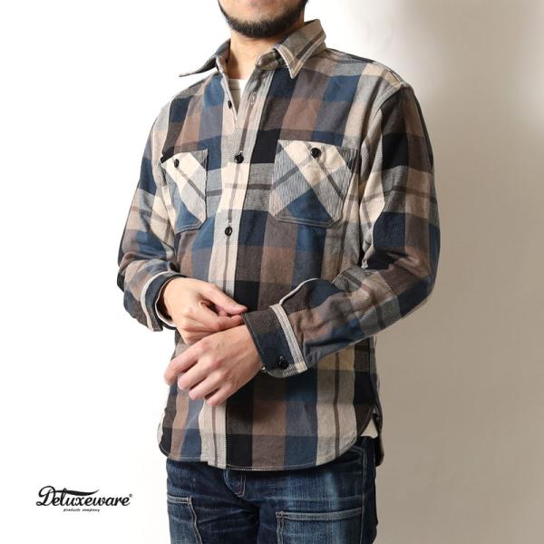 DELUXEWARE（デラックスウエア） ネルシャツ 2025秋冬 新作 HV-57