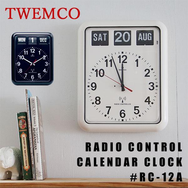 TWEMCO RADIO CONTROL CALENDAR CLOCK RC-12A（トゥエンコ 電波時計