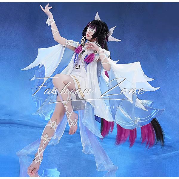 原神 風 コロンビーナ ファデュイ 少女 コスプレ衣装 ウィッグ 靴