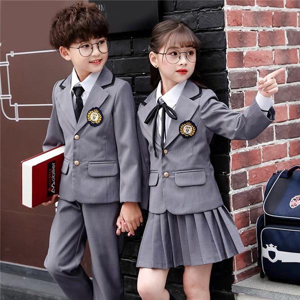 スーツ 子供服 女の子 フォーマル 入学式 上下セット グレー ジュニア