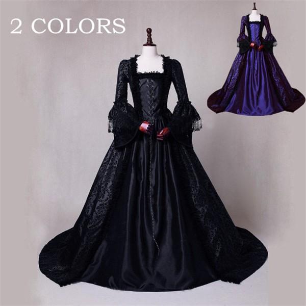 受注生産 貴族 服ドレス 仮面舞踏会ドレス 黒 紫 ゴシック様式