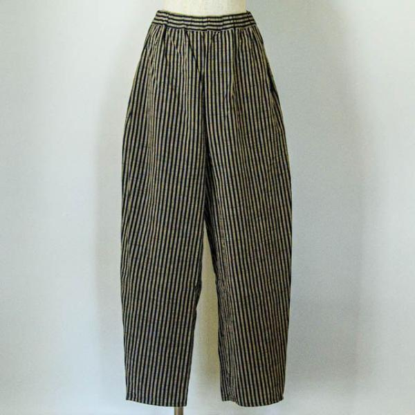 ヤンマ産業 YAMMAMAN 会津木綿 バルーンパンツ 棒縞 : FRANK暮らしの