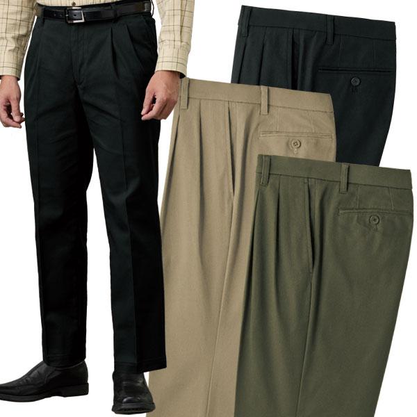 コットンスラックス 同サイズ3色組 選べる股下 秋版裾上げ済 メンズ