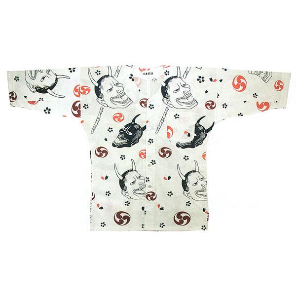 鯉口シャツ 祭り ダボシャツ メンズ レディース 白地 般若 祭り用品