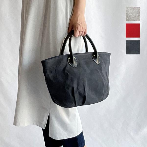 MARINEDAY（マリンデイ） 麻帆布×栃木レザートートバッグ S-MARGARET