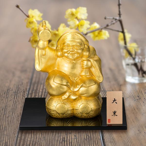 開運 大黒様(大黒天 財運 商売繁盛 五穀豊穣 本金箔 置き物 大黒天様