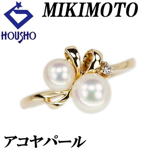 MIKIMOTO（ミキモト） アコヤパール リング 4.3-5.4mm ダイヤモンド
