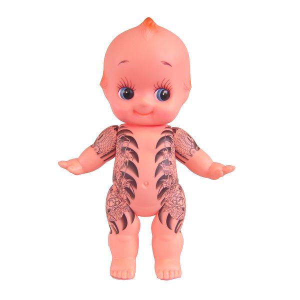 キユーピー 刺青キューピー/28cm/筋彫り/龍/虎 : 名入れストラップの