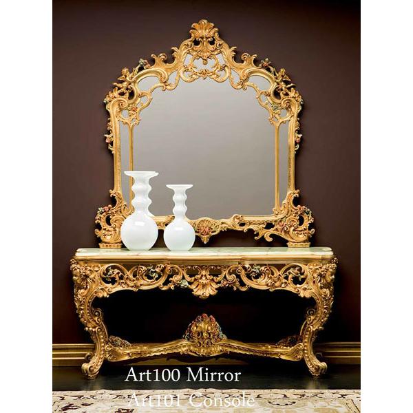 イタリア製 SILIK シリックArt.108ウォールミラー ロココ様式輸入家具