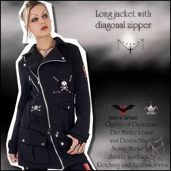 訳あり パンクロック服 アウタージャケットコート ドクロ＆安全ピン