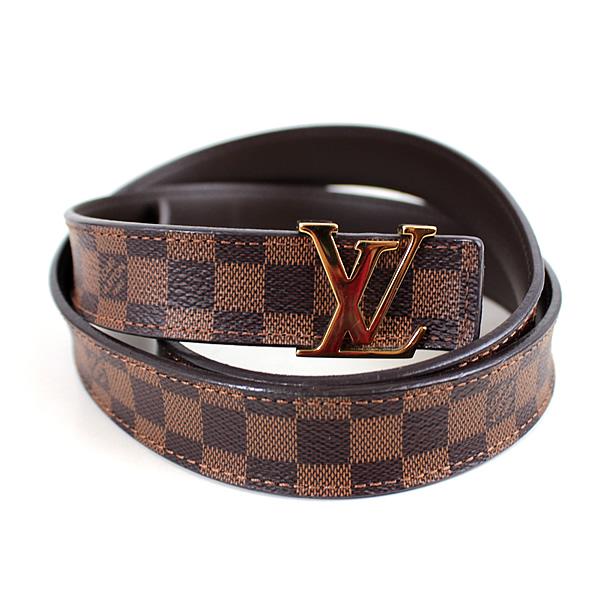 ⭕ルイヴィトン ダミエポップ イニシャル リバーシブルベルト 赤黒/茶