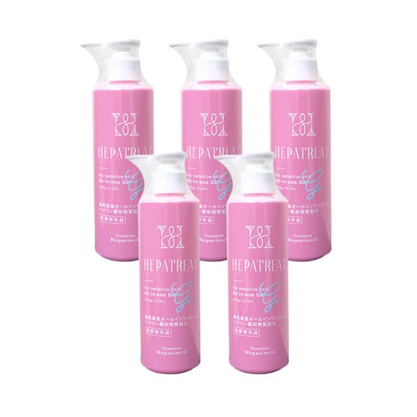 ヘパトリート 薬用オールインワンジェル 5本組 大容量ポンプタイプ