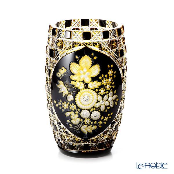 マイセンクリスタルガラス ひまわり彫刻フラワーベース マイセン