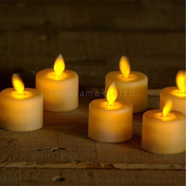 イルミネティーライト6個入り 充電式 LEDキャンドル 充電器 ABS