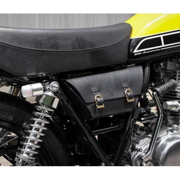 SR400/500 キャブ サイドカバー バッグ オメガレーサーブラック ヤマハ