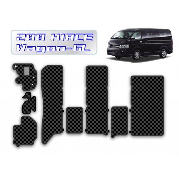 フロアマット 200系ハイエースワイドボディワゴンGL専用(10人乗