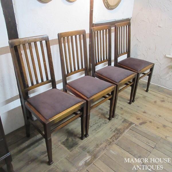 英国アンティーク木製ベッドルームチェア/椅子ダイニングイス/飾り棚