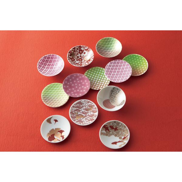 アンティーク珉平焼ピンク豆皿・小皿5枚セット アンティーク珉平焼