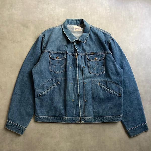 60's WRANGLER 24MJZ Denim Jacket Made in USA 48 60年代 ラングラー