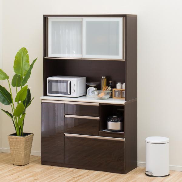 ニトリ 食器棚 アルミナ2 キッチンボード 幅120cm おしゃれ d5132 楽天