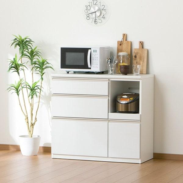 ニトリ（NITORI） 幅100 キッチンカウンター(アルミナ2 100CT WH