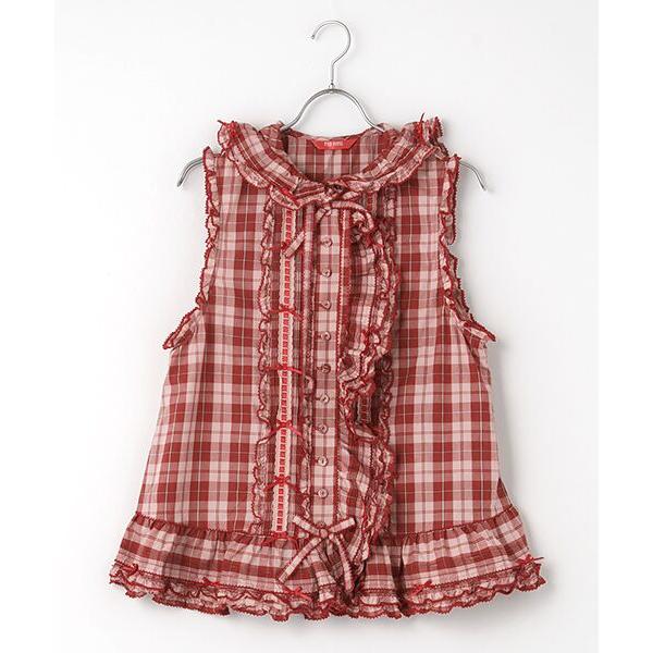 PINK HOUSE（ピンクハウス） ウサギの耳付きオリジナルチェックフード