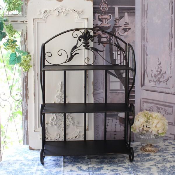 アイアン製 3段 シェルフ アンティーク調 アイアンラック おしゃれ