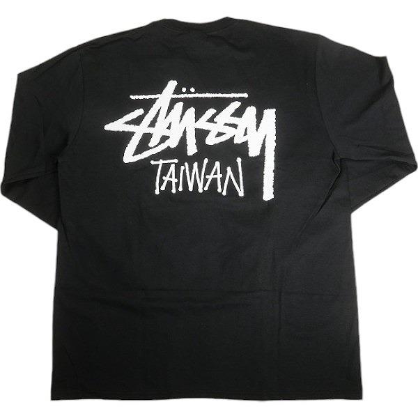 STUSSY ステューシー 24AW STOCK TAIWAN LS TEE BLACK 台湾限定ロンT