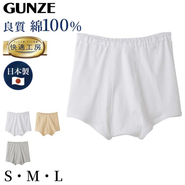 快適工房 グンゼ 紳士 トランクス 前あき S M L メンズ GUNZE 綿100