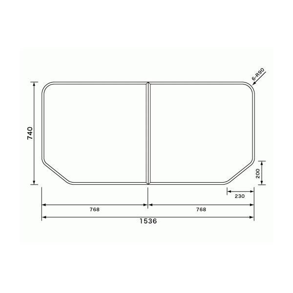 Panasonic（パナソニック） 風呂ふた 断熱組フタ：1600用 変形型 2