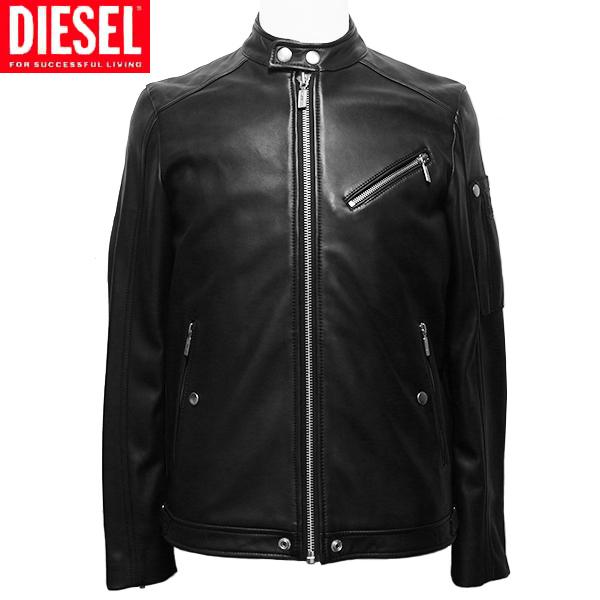 DIESEL（ディーゼル） レザー ブルゾン メンズ 革ジャン ライダース