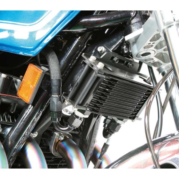 アクティブ Z1000MK2 Z1 Z2 オイルクーラー上廻し ストレート ブラック