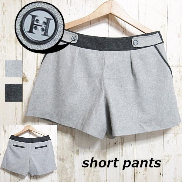 ショートパンツ ショーパン レディース ボトムス 裏地付き グレー